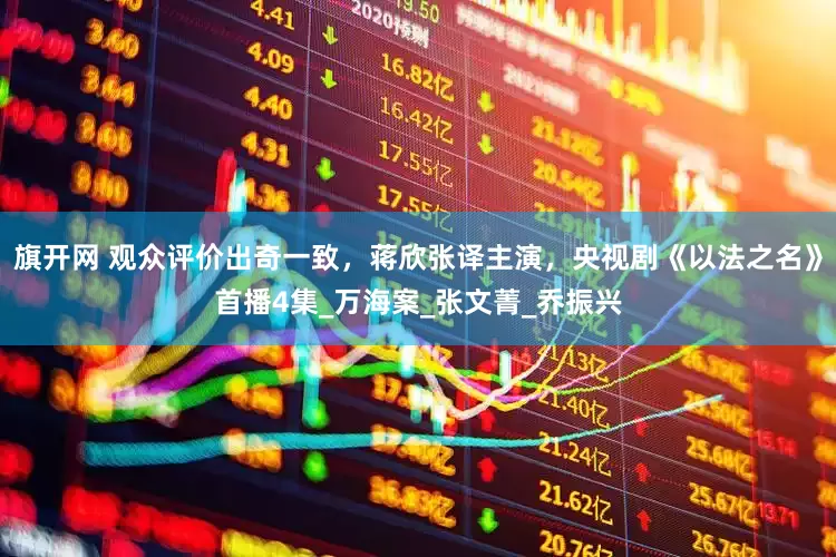 旗开网 观众评价出奇一致，蒋欣张译主演，央视剧《以法之名》首播4集_万海案_张文菁_乔振兴